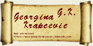 Georgina Krapčević vizit kartica